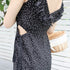 Random dot mermaid long dress
